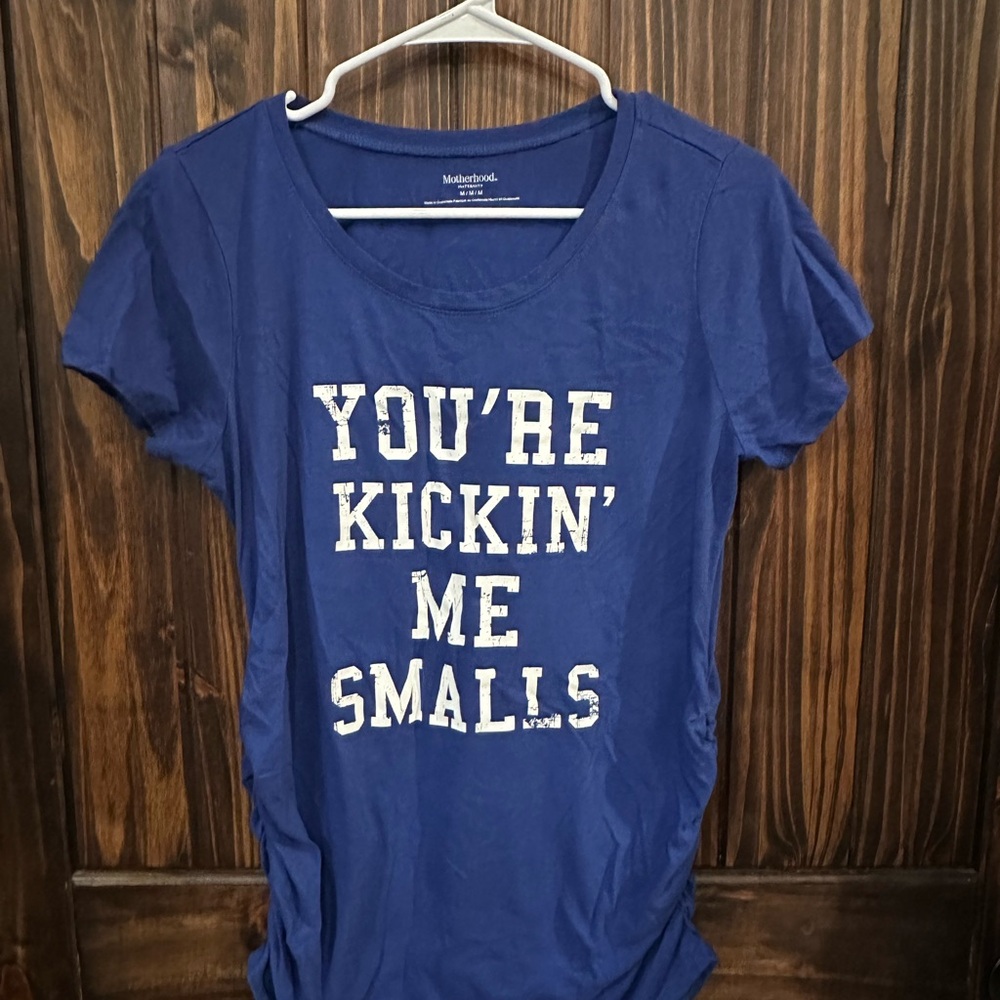 Maternity Blue Graphic Tee